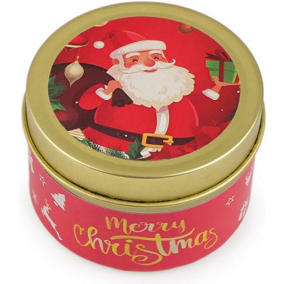 Prima-obchod Vánoční vonná svíčka v plechovce 60 g barva 1 krémová nejsvět. Santa – Hledejceny.cz