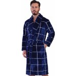 kostkovaný huňatý župan pro muže 1Z1709 modrá – Zboží Mobilmania