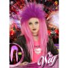 Dětský karnevalový kostým neonově růžová punková paruka