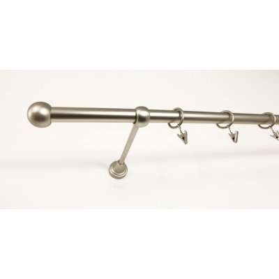 Garol Kovová garnýž Koule decorative jednořadá stříbrná 120 cm – Zbozi.Blesk.cz
