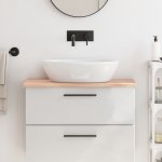 VidaXL koupelnová deska 80 x 30 x 2 cm přírodní 3156017 – Zboží Mobilmania