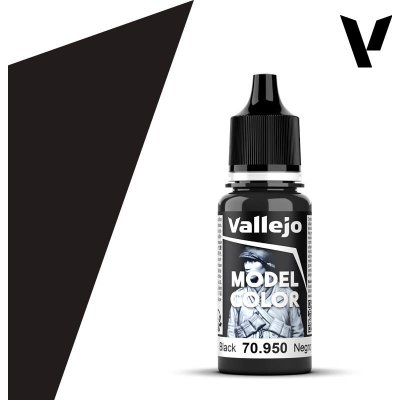 Vallejo Model Color: Black 17ml barva na modely – Zboží Mobilmania