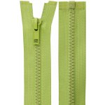 Zip kostěný dělitelný No 5 délka 55 cm - bundový s ozdobným jezdcem barva 234 zelená světlá – Hledejceny.cz