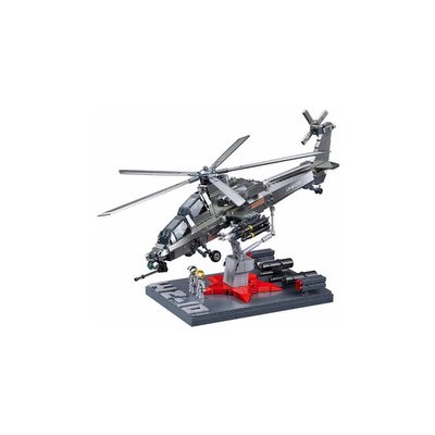 Sluban B1233 Bojový vrtulník WZ-10S s kovovým povlakem – Zbozi.Blesk.cz