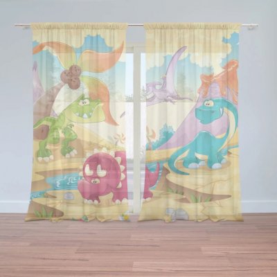 SABLIO Záclony Dinosauři 5 2ks 150x250cm – Hledejceny.cz