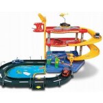 Bburago Street Fire Street Parking Playset garáž s dvoma autami – Sleviste.cz