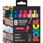 Uni Posca PC-5M 1,8 - 2,5 mm základní barvy 8 ks – Zboží Živě