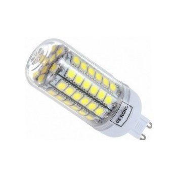 SMD Lighting LED žárovka G9 6,5W 69x SMD 5050 s krytem bílá čistá