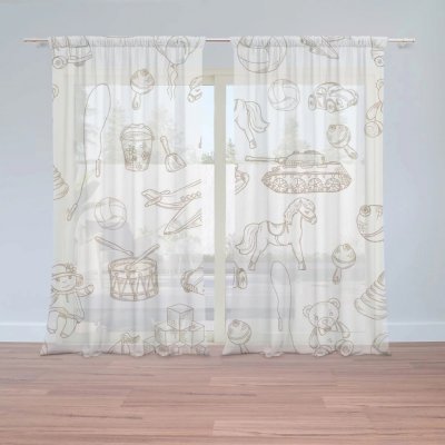 Záclony Dětská doprava: 2 ks - 150x250 cm - Sablio – Hledejceny.cz