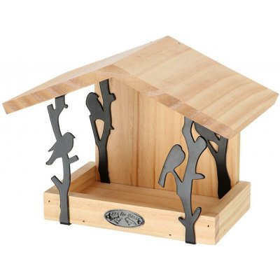 Esschert Design Krmítko pro ptáky Rhi 18 x 24,5 x 14 cm dřevo kov hnědá – Hledejceny.cz