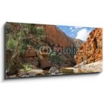 Obraz s hodinami 1D panorama - 120 x 50 cm - View of Ormiston Gorge, Macdonnell Ranges, Australia Pohled na Ormiston Gorge, Macdonnell Ranges, Austrálie