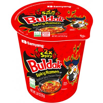 Samyang Instantní nudle s příchutí extra pálivého kuřete, kelímek 70 g – Hledejceny.cz
