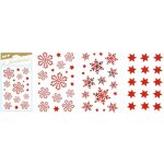 UNIPAP samolepka vánoční vločky 80x120mm červená 8882326 173936 – Hledejceny.cz