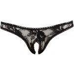 Tanga s otevřeným rozkrokem Cottelli Lingerie Černá – Hledejceny.cz