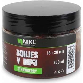 Karel Nikl Boilies v dipu Strawberry 250g 18+20mm