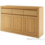 Drewmax Dřevěná buková komoda prádelník z masivního dřeva buk KD402 Pacyg – Zboží Dáma