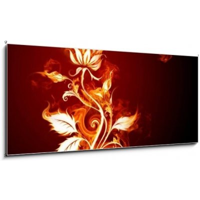 Obraz 1D panorama - 120 x 50 cm - Fire rose Oheň vzrostl – Zboží Mobilmania