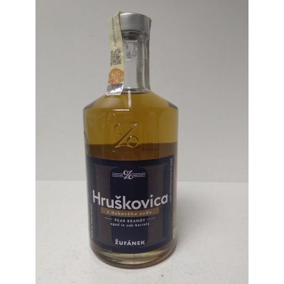 Žufánek Hruškovica z dubového sudu 40% 0,5 l (holá láhev) – Sleviste.cz