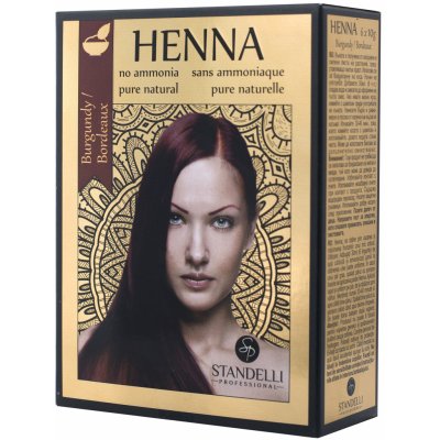 Standelli professional Henna 100% přírodní barva na vlasy Burgundy vínová 6 x 10 ml