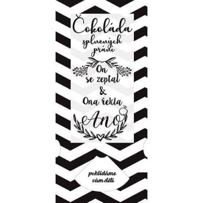 Čokoláda svatební 100 g - čokoláda splněných přání - On se zeptal... – Zboží Mobilmania