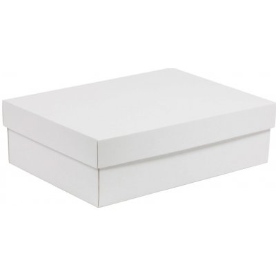 Dárková krabice s víkem 350x250x100/40 mm, bílá – Sleviste.cz