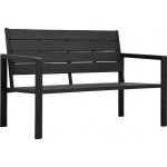vidaXL Marketos 120 cm HDPE černá dřevěný vzhled – Hledejceny.cz