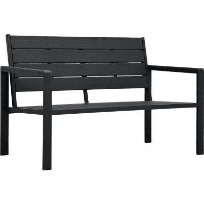 vidaXL Marketos 120 cm HDPE černá dřevěný vzhled – Hledejceny.cz