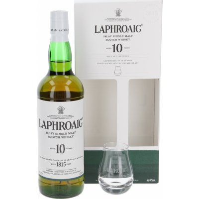 Laphroaig 10y 40% 0,7 l (dárkové balení 1 sklenice) – Zbozi.Blesk.cz