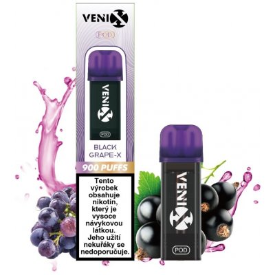 Venix Max Pod Black Grape-X 20 mg 900 potáhnutí 1 ks – Hledejceny.cz
