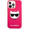 Pouzdro a kryt na mobilní telefon Apple Pouzdro KARL LAGERFELD Apple iPhone 13 Pro - hlava Choupette - gumové - růžové