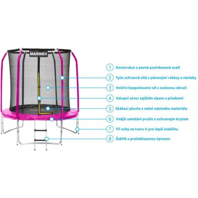 Marimex Standard 183 cm + vnitřní ochranná síť + žebřík