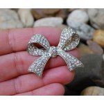 Mona brož mašlička stříbrná – Sleviste.cz