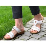 Rieker pantofle dámské pantofle 60888-80 bílá – Zboží Mobilmania