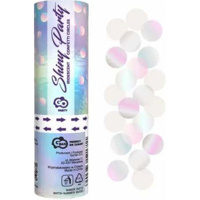 Konfety vystřelovací holografické kolečka 15 cm – Zboží Dáma