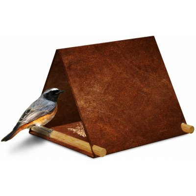 Corgarden Vela Ptačí krmítko 25 x 25 x 20 cm corten 1041 – Sleviste.cz