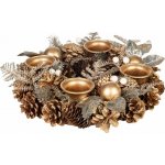 MagicHome vánoční věnec, zlatý, 30 cm – Hledejceny.cz