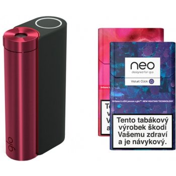 glo™ HYPER X2 Černo‑červená + 2 NÁPLNĚ neo™ Beryl Splash Purple Splash