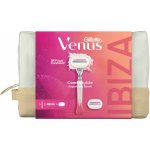 GILLETTE VENUS Comfortglide Festival dámská dárková taška: holicí strojek + 2 hlavice + toaletní taška – Zboží Dáma