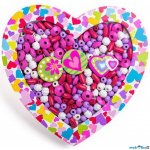 Navlékací perle - Set korálků, Srdce velké (Woody) – Zboží Dáma