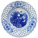 Výroční talíř 2025 prolamovaný cibulák 18 cm originální český porcelán Dubí závěsný – Zboží Dáma