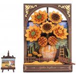 ROBOTIME Rowood 3D dřevěné puzzle Slunečnice s LED osvětlením 266 ks – Sleviste.cz