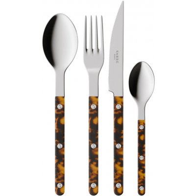 Sabre Paris Sada příborů Bistrot Brillant Faux Tortoise 4 ks