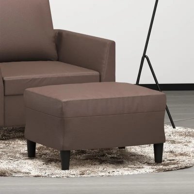 vidaXL Podnožka hnědá 60 x 50 x 41 cm umělá kůže - 11461.349289