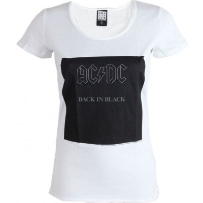 Tričko metal AMPLIFIED AC-DC Back In Black bílá