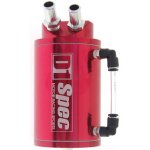 Oil catch tank D1 Spec - 2x vývod - objem 0,5l - červený – Hledejceny.cz