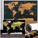 Malatec Velká stírací mapa světa s vlajkami Deluxe 82 × 59 cm černá – Sleviste.cz