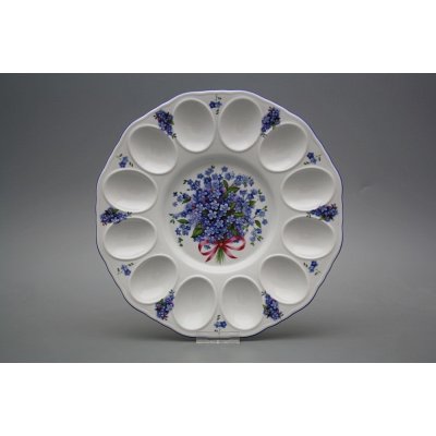 Bohemia Porcelán 1987 podnos na vejce Rokoko Pomněnky AL 24cm – Zboží Mobilmania