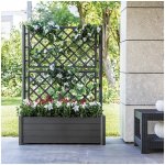 Stefanplast vyvýšený záhon / truhlík s mřížkou 80 l / 100 cm antracit – Zboží Dáma