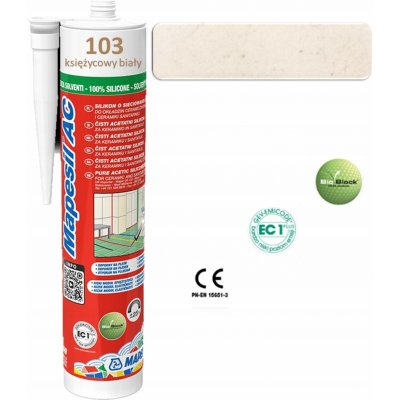 MAPEI Mapesil AC 103 sanitární silikon 310g měsíční bílá – Hledejceny.cz