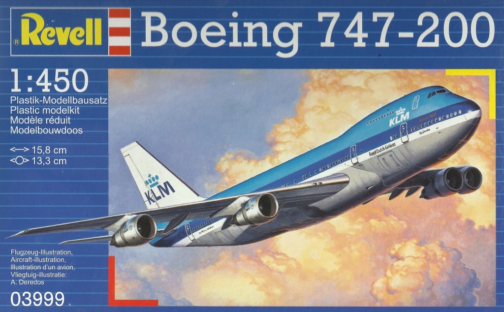 Revell slepovací model Boeing 747-200 1:450